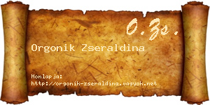 Orgonik Zseraldina névjegykártya
